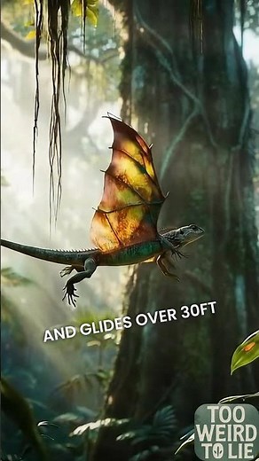 This Lizard Has Wings Like a Dragon🦎🔥💚