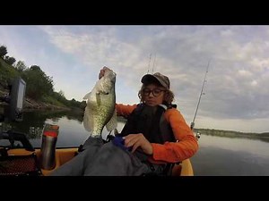 KID Catches the STATE Record Crappie and EATS it!!