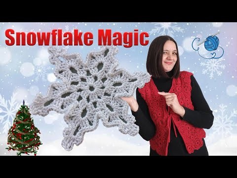 Easy Crochet Snowflake Tutorial/Crochet Snowflake Tutorial for Beginners