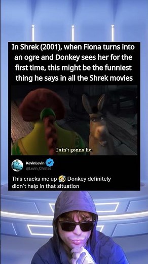 In Shrek (2001), when Fiona turns into an ogre and Donkey sees her for the first time, this might be