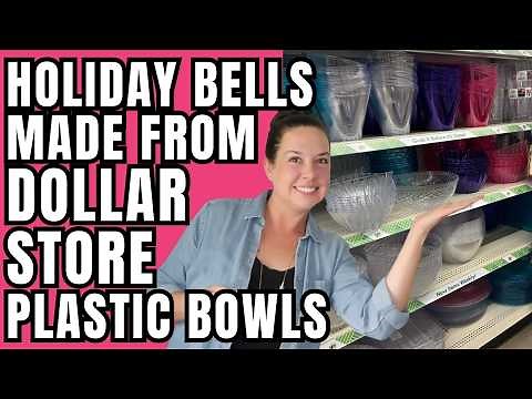 DIY Christmas Bells from Dollar Tree Plastic Bowls