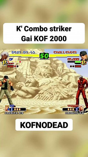 51K views · 539 reactions | K' combo striker gai kof 2000 #kof #kof2000 #kofnodead #kofcombos #comboskof #retrogaming #arcade #games #kkof #kcombos | KOFNODEAD | Facebook