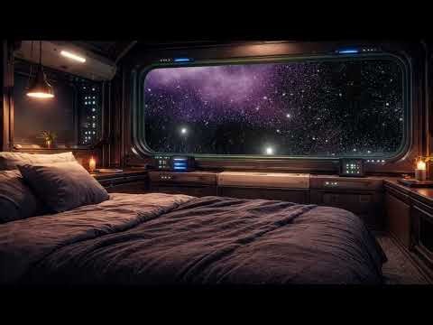 Deep Space Starship Cabin Ambience for Sleep 🚀 | Cozy Spaceship Room (10 Hours, No Music)