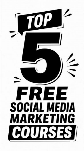 Learn Social Media Marketing FREE in 2026 (Top 5 Courses)#shortsfeed #ytshorts