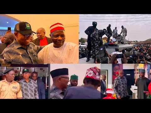 Massive KWANKWASO Crowd Wait 4 OBI Outside Wia he Went 2 Eat in KANO As TINUBU Boys Beg 4 PICTURES