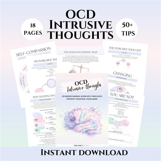 OCD Intrusive Thoughts Workbook for Adults Stop Reacting to Disturbing Thoughts Worksheets Reduce Anxiety for Obsessive Compulsive Disorder - Etsy Canada
