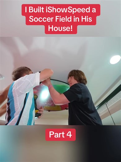 I Built iShowSpeed a Soccer Field in His House! Part 4#usa #fyp #foryoupage #viral