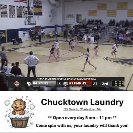 Fall Mountain's Riley Beckwith finds Kelsey Fillion on the backdoor cut for the score. | Springfield Area Sports Page