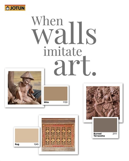 Walls become canvases of living art, weaving in legacies from Southeast Asia, inspiring Jotun’s new Wonderscapes Exterior Colour Collection. Discover more https://bit.ly/4dlQG21 #JotunSingapore #WonderscapesByJotun #JotunExteriorColourCollection2024 #HomeExterior #HousePainting #HomeOwner #HomePainters #ExteriorDesigner | Jotun Singapore