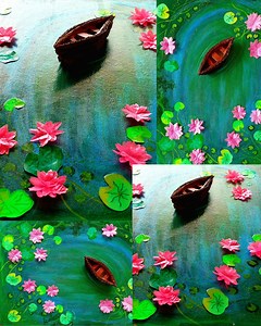 556K views · 4.3K reactions | Simple Amazing DIY lotus pond art | Craftmerint | Facebook