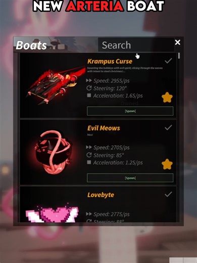 Arteria Boat #fisch #roblox | krampus curse boat in fisch