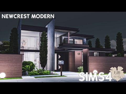 NEWCREST MODERN HOME FOR A SINGLE SIM | Sims 4 CC Speed Build | DOWNLOAD LINK (TRAY+CC+CC LINKS)