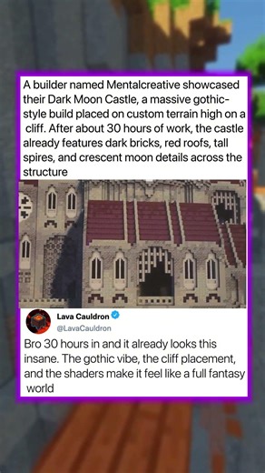 In just 30 hours, the castle looks insane...