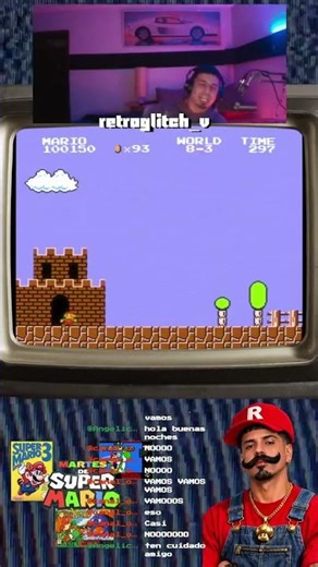 Nivel 8-3 me tiene al BORDE 🤬🔥 | Super Mario Bros (NES) #shorts