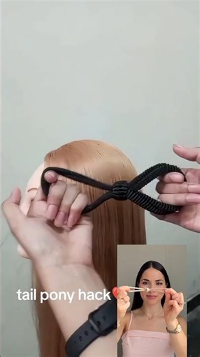 waterfall ponytail hack❤️❤️ #viralshort #hairstyle #ponytail