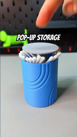 3D Printed EASY Pop-Up Storage Box for Q-tips #3dprinting #meme