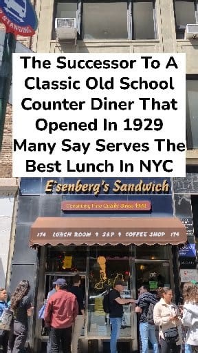 10K views · 114 reactions | Old School Jewish Counter Diner That Has Been Around Since 1929. Love The Vibe And Prices At The Relaunched Eisenbergs. You Can Find Refined Takes On Old School Classics Like The Tuna Melt And A Diner Burger. Will Have To Come Back To Try The Pastrami Sandwich - Which I Heard Was Only $16  S&P Lunch 174 5th Ave, New York, NY 10010 | JonathanChoi1 | Facebook