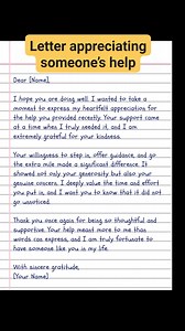 390K views · 2.1K reactions | Letter appreciating someone’s help #letterwriting | English Class | Facebook