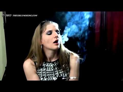 girl smoking unfiltered camel with holder - thegirlsmoking
