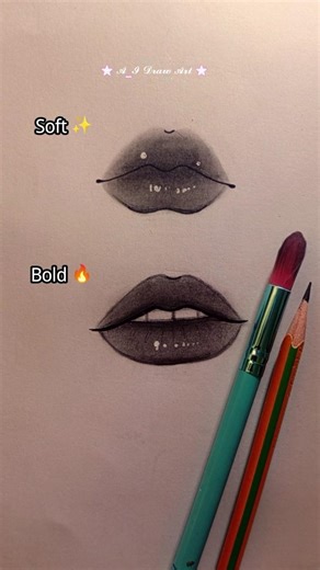 Soft vs. Bold: Lip Drawing Tutorial ✨🔥