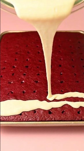 Red Velvet Poke Cake with Sweetened Condensed Milk recipe