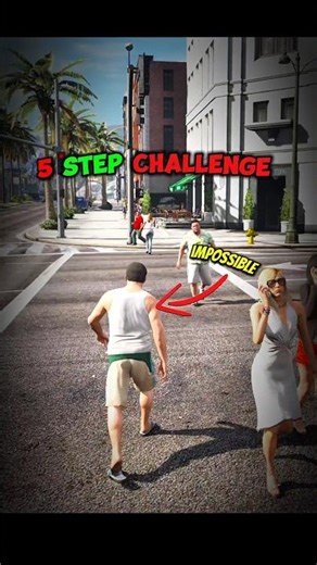 GTA 5 But I Can Only Walk 5 Steps… 😱#gta5 #shorts