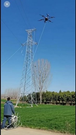 High Altitude Precision： Drone Rope Deployment for Power Line Construction