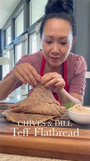 Chives and Dill Teff Flatbread — No Fermentation Needed