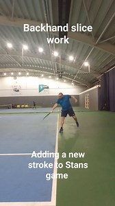 8K views · 35 reactions | In my opinion a Backhand slice is a crucial shot. I don't think you can play high level tennis without one. The variety is critical. #tennisbackhand #backhandslice #tennisstrokes #tennitechnique #tennismatch #tenniscoaching | Tennis | Facebook