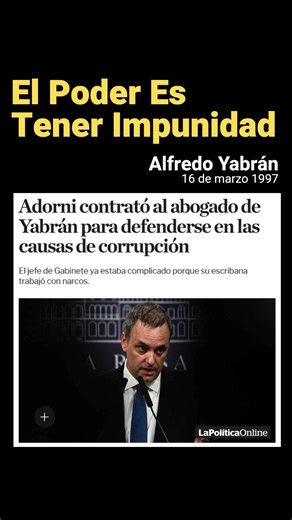 EL VOCERO DEL AJUSTE, DEFENDIDO POR EL ABOGADO DE YABRÁN