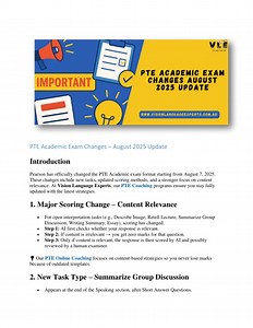 PTE Academic Exam Changes – August 2025 Update - SlideServe