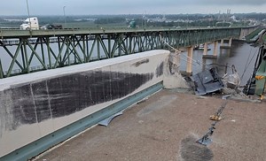 Search crews locate truck cab that plunged off Delaware Memorial Bridge