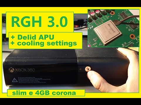 RGH 3 xbox 360 slim e + delid + cooling settings (corona 4gb)