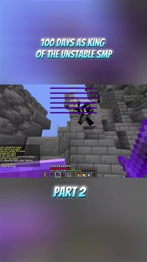 100 Days as King of the Unstable SMP #minecraft #minecraftbuilding #trap #pvp ##CapCut