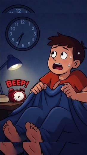 📚 When the Exam is Tomorrow — A Student’s Reality | 2D Cartoon Story 😞 #shorts #viral #study #exam