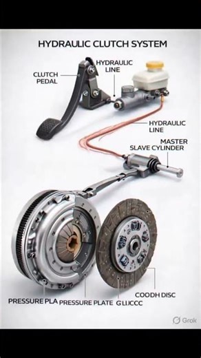 Hydraulic Clutch System Explained | Working & Components Full Detail #shorts