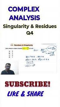 04 short tricks of singularity | how to find order of pole f(z)=sinz/z^4 | CSIR NET | GATE MATHD