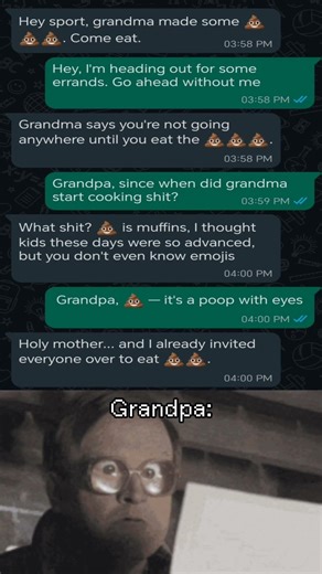 Grandpa’s "Muffin" Disaster! 💩🧁 #shorts #funny #texting #fail