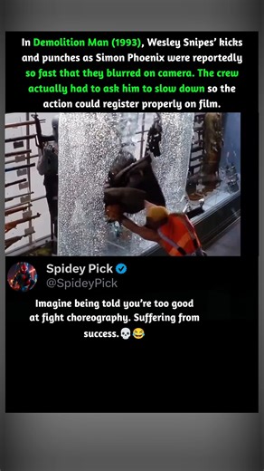 In Demolition Man (1993), Wesley Snipes Was Too Fast to Film