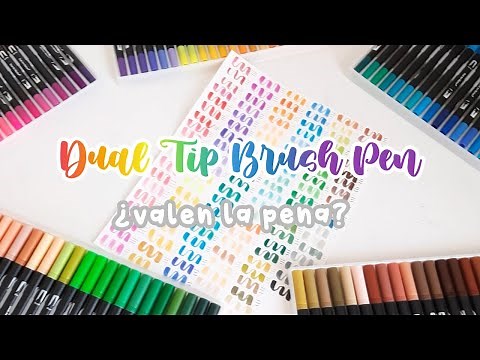 PLUMONES para LETTERING ECONÓMICOS | Review Dual Tip Brush Pen ✨ Calisto Study