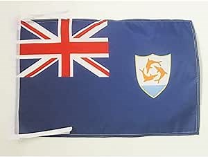 AZ FLAG Anguilla Flag 18'' x 12'' cords - Anguillian – British SMALL flags 30 x 45cm - Banner 18x12 in