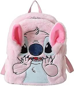 Cute Furry Plush Stitchs Backpack Girls Mini Backpacks Soft Travel Bag Handbags Great Gift for Kids, ONE_SIZE, Style4