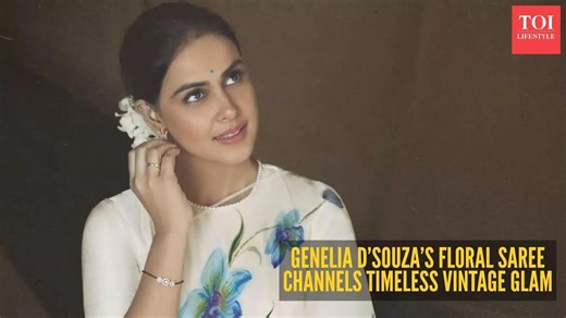 Genelia Deshmukh makes a fashionable case for vintage romance in a subtle floral Patola saree