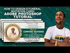 HOW TO DESIGN A FUNERAL INVITATION CARD: ADOBE PHOTOSHOP TUTORIAL