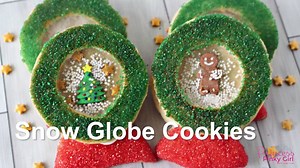 SNOW GLOBE CHRISTMAS COOKIES - You can EAT THE CANDY WINDOW! http://princesspinkygirl.com/snow-globe-cookies/ | Princess Pinky Girl