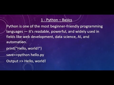 Python basics for beginners