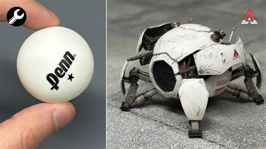 Making a Tiny Combat Robot from a Ping Pong Ball