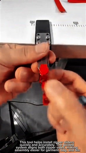 Zipper Slider Installation Work Tool with Assembly Guide #worktool