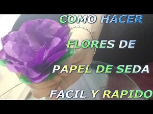 como hacer flores de #papel de #seda 🌸 🌸 🌸 muy rapido y facil