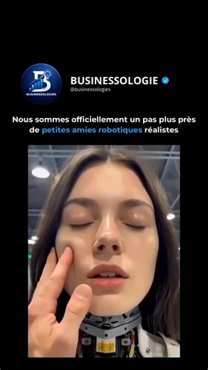 Businessologie on Instagram: "Nous venons peut-être d’entrer dans une nouvelle ère de robotique humanoïde. Ce dernier prototype présente un robot au visage incroyablement doux et réaliste, réagissant au toucher d’une manière presque indiscernable de la vraie peau. Le niveau de détail des textures faciales et des micromouvements est quelque chose que les chercheurs poursuivent depuis des années, et qui devient enfin tangible. Ce qui est encore plus fascinant, c’est la façon naturelle dont le maté